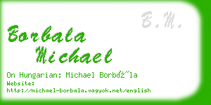 borbala michael business card